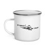 Emaille-Tasse "In Thrust We Trust"