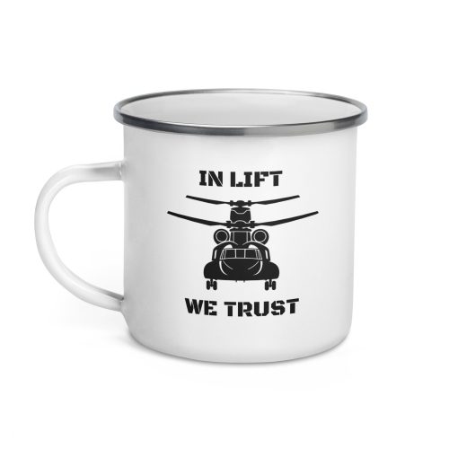 Emaille-Tasse „In Lift We Trust“ | CH-47